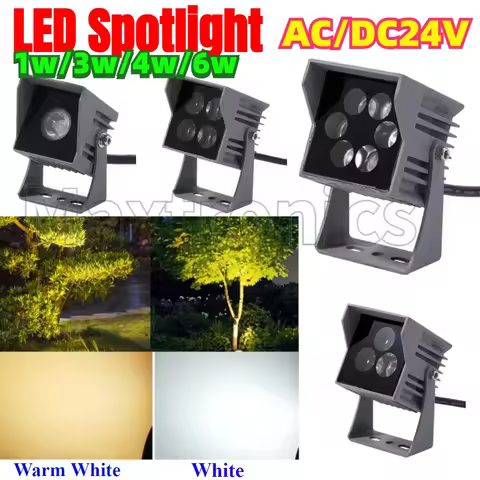 DC/A24V LED Spotlight Square Tree Lights White/Warm White P66 Waterproof for 1w/3w/4w/6w IOutdoor Ga