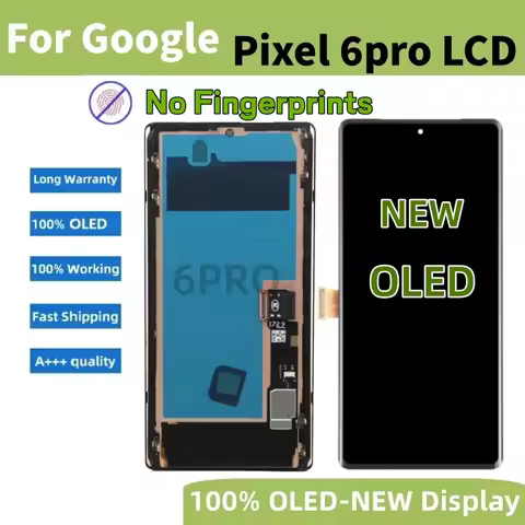NEW OLED For Google Pixel 6 Pro LCD Display GLUOG, G8VOU, GF5KQ Digitizer Assembly With bracket Touc