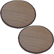Oshimaya Yonagoku Grass Chair Pad, Set of 2, Approx. Diameter 15.0 x 1.2 inches (38 x 3 cm), Resista