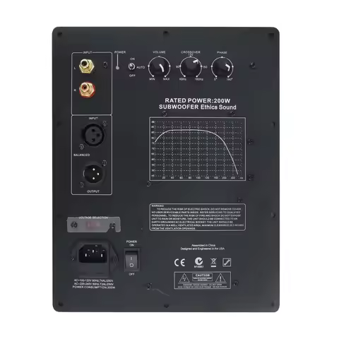 Wishcolor 200W Heavy Subwoofer Digital Active Power Amplifier Board Plate Amp Professional Theater A