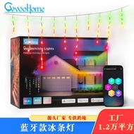 RGB Ice Strip Light String Icicle Lights Eaves Light String Room Eaves Light String Atmosphere Light