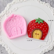 Silicone Mold - House - Strawberry House - Cake Decoration, Bean Press, Candle Decoration