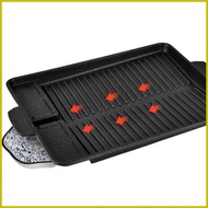 ❡ ✸ ◎ ON SALE Korean Samgyupsal Rectangular Pan Set Korean BBQ l Rectangle Grill Pan with Butane St