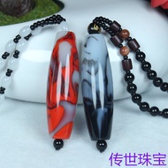 New Style Natural Jade Blue White Men Women Pendant Passepartout Transfer Beads Bloodstone Dzi Beads