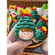 Christmas tree cosplay dumpling keychain (real photo/100% handmade)