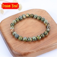 Rhyolite(Rainforest Jasper）Natural Crystal Bead Bracelet，Fashionable And Elegant, Unisex, Suitable F