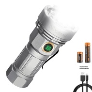 F809X 3500LM Job Site&Security Lighting 300M Beam 9XTE Wicks Flashlights Magnetic Clip 6 Modes 18350