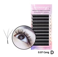 Mi cỏ ba lá - mi khay cỏ 3 lá dày 0.07 cong C_D_Hot trend_MI 3 LÁ_Mi 3D_dụng cụ nối mi bình dương