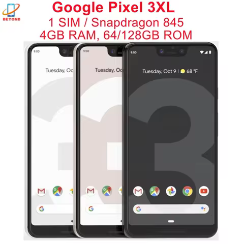 Google Pixel 3XL XL3 Pixel3XL 6.3" 4GB RAM 64G/128G ROM NFC Octa Core Snapdragon Original Unlocked 4