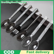 Ed 20Pcs Individually Wrapped Disposable Plastic Fork Spoon Utensils for Takeaway Family Gathering H