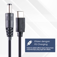 OOTDTY USB Type C to DC Power Cable 5.5x2.5mm CCTV Router Charger 97cm - PA12M