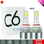 READY STOCK 2pcs C6 6000K Cold White H1 H3 H7 H11 9005 9006 LED  Headlight Fog Lamp COB Car Headligh