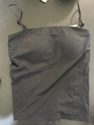 日本uniqlo AIRism平口罩杯背心M黑