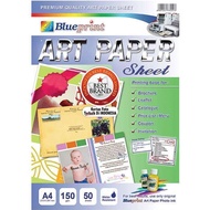 BLUEPRINT ART PAPER 150GSM A4– Photo Paper 50 Sheets of Art Paper Paper