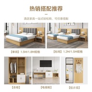 Dedicated Hotel Furniture Hotel Rental Room Folk Standard Bed Apartment Bed Double Full Set Room Bed