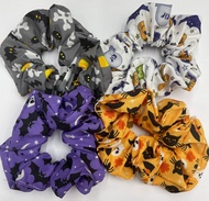 10 Chiếc Halloween Dây Buộc Tóc Co Giãn Bí Ngô Ma Mạng Nhện Dơi Scrunchies Tóc Cho Nữ Cô Gái Đuôi Ng