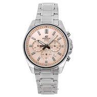 Casio Edifice Analog Standard Chronograph Pink Dial Quartz EFV-650D-4AV 100M Mens Watch