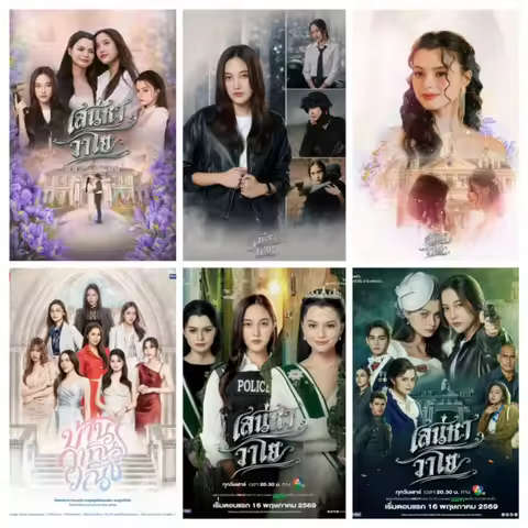 6PC/SET Freenbecky Magazine Cover Picture Thai TV The Air The Loyal Pin Gap The Series Drama Stills 