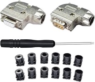 Meskliu DB9 Breakout Connectors,DB9 Solder Connector,RS232 D-SUB Male&Female Serial Adapters 9pin Po
