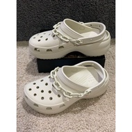 CROCS Classic Platform Chain Clog in Bone