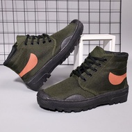 ✨Outdoor Liberation Shoes High-Top Wear-Resistant Anti-Slip Work Shoes Construction Site Canvas Shoe