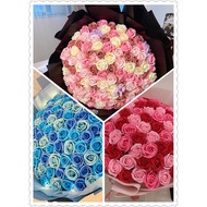 99朵mix色香皂玫瑰🌹永生花花束 💐 99 mix color soap roses 🌹 bouquet 💐