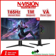 NVISION ES32G1/ES32G2 32" Curved 165HZ Gaming Monitor PC Desktop Computer Monitor 1MS GTG
