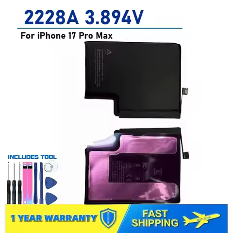 For iPhone 17 Pro Max 3.894V 2228A Phone Replacement Battery