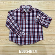 checkered longsleeves kids polo for 2 years old thrifted from ukay bale izod brand
