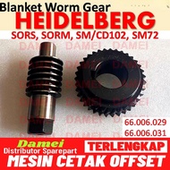 Gear Blanket Heidelberg 66.006.031 SORS Worm Gear Blanket 66.006.029 SM102 To Fasten Clamp Blanket G