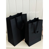 High Quality Black Kraft Paper Bag Gift Paper Bag~Simple Shopping Tote Bag Gift Packaging Tote Bag