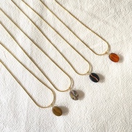 coffee roaster necklace | coffee bean necklace | snake chain necklace