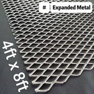 EXPANDED METAL 4 Kaki x 8 Kaki ( BESI MESH ) MILD STEEL FOR GRATES FENCING PAGAR RUMAH BBQ GRILL METAL PLATE Quality