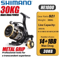 Fishing Reel HE500-7000 Trolling Fishing Reels Spinning Reel BC Mesin Pancing Metal Spool Braking Fo