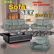 C HOME:-Sofa Set 1 seater + 2 seater + 3 seater /Nordic Wing Chair/Arm Chair