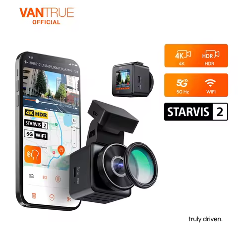 Vantrue E1 Pro 4K Mini DashCam Front STARVIS 2 Plate Pix™ HDR Night Vision Dash Camera for Car 5G Wi