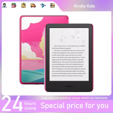 6" Kindle E-Reader for Kids - 16GB Memory No Ads Fast Page Turn Child-Safe Cover Long Battery Life​
