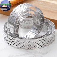 Warmwing 5/6/7/8/9/10 CM Perforated Tart Rings With Hole Stainless Steel Tart Bottom Tower Fruit Pie