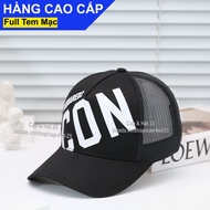 [A264]Mũ Lưỡi Trai Nón Kết DSQUARED2 In Chữ ICON Lớn Vải Cotton Đen Phối Lưới Đen Thoáng Mát Form Đứ