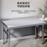 Simple Dining Table Folding Table Outdoor Rectangular Eating Stall Commercial Portable Table Table S