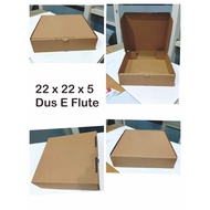 E Flute Box ( Corrugated ) Size 22 x 22 x 5 Pizza Box, etc.