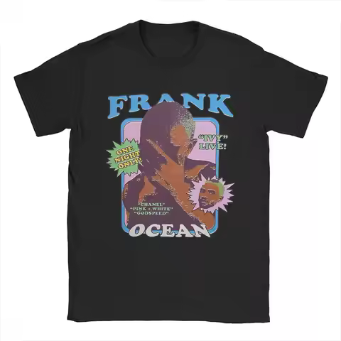 Men Women Graphic Print Frank O-ocean Hip Hop Music T Shirt Tee Cotton T-shirts Clothing