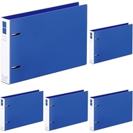 KOKUYO File, Ring Slim Style, PP Sheet Cover, A5, Horizontal 220 sheets, Blue F-URF437B x 5