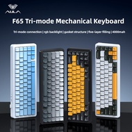 AULA F65 Wireless RGB Custom Mechanical Keyboard Tri-mode GASKET Structure Bluetooth E-sports Game O