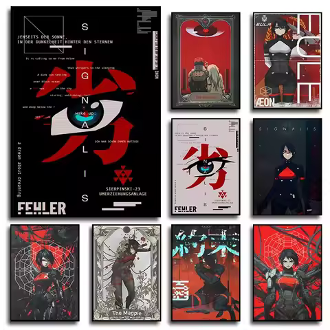 Signalis Survival Horror Indie Game Poster Vintage Tarot Cards Artwork Canvas Print Wall Art Living 