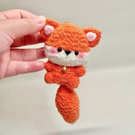 Wool fox keychain