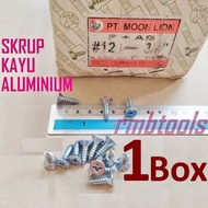 [1 Box] Tapping Screw fh 12 x 3/4 Length 1.9cm Screwdriver Plus Flat Head Verseng For Wood Wall Alum