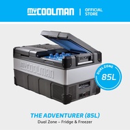 Mycoolman 85L (The Adventurer) Portable Car Refrigerator Dual Zone Electric Fridge & Freezer