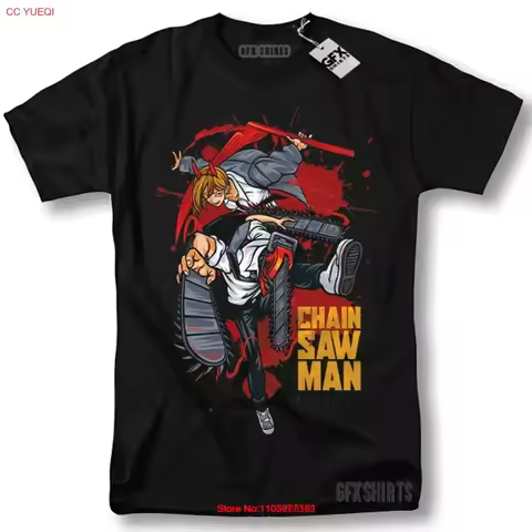 Chainsaw Man T Shirt CSM Denji Makima Power Pochita Anime Manga vintage Washed Top For Everyday Wear