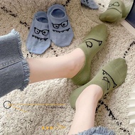 Cartoon Funny Boat Socks for Women Thin Silicone Non-slip Invisible Shallow Mouth Socks Japanese Cut
